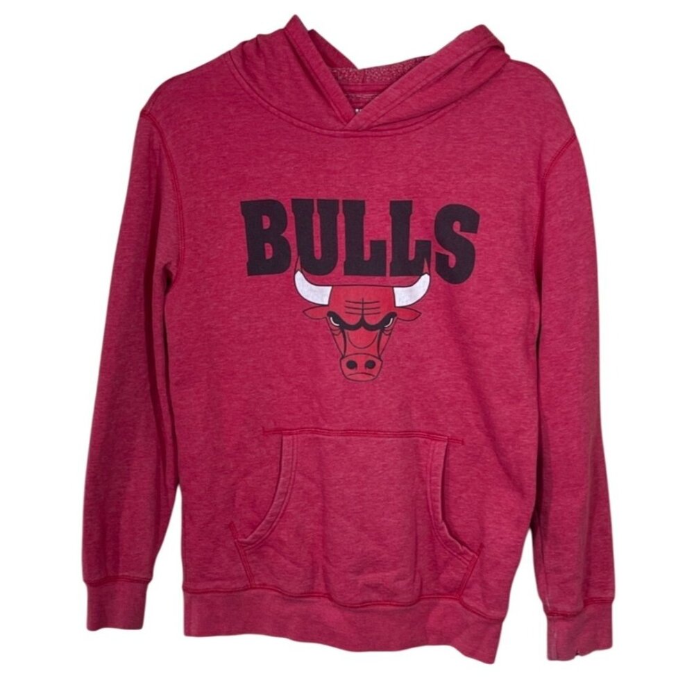 NBA Chicago Bulls Hoodie Sweatshirt Boy's XL Red (READ)
